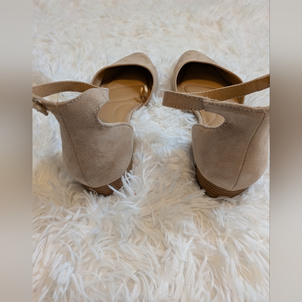 Lane Bryant Tan Ankle Strap Sandals Size 10 - Picture 4 of 9